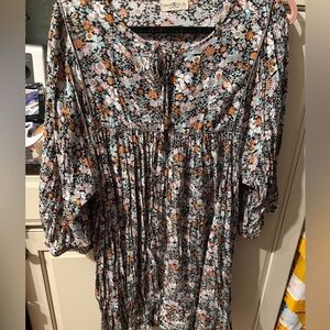 NATURAL LIFE Floral mini in Black, Mint & Peach